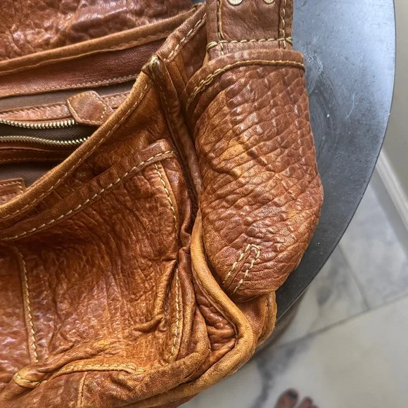 Vintage Y2K Ruehl No. 925 (A&F) Oversize Messenger Brown Leather Bag Academia - Picture 6 of 16